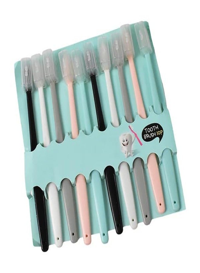 Garth فرشاة أسنان غارث للأطفال والكبار ذات شعيرات فائقة النعومة مع غطاء (مجموعة من 10 قطع) - Image 1